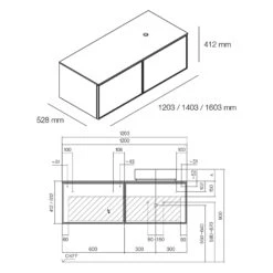 Alape Arkta Möbelmodul Mit Trägerplatte 120 Cm, Beckenposition Rechts -Duravit Verkaufsgeschäft alape badmoebel arkta moebelmodul mit traegerplatte 9654122