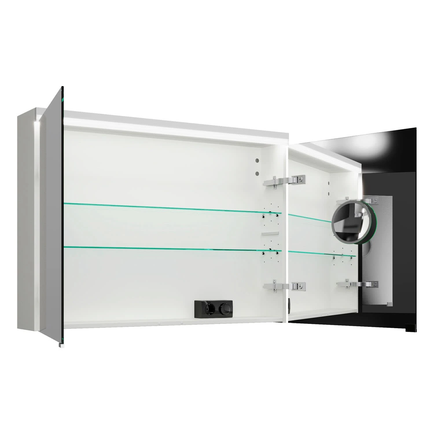 Burgbad Lin20 Spiegelschrank Mit LED-Beleuchtung, 100 Cm, 2 Spiegeltüren 4 Burgbad Lin20 Spiegelschrank Mit LED-Beleuchtung, 100 Cm, 2 Spiegeltüren - Image 2