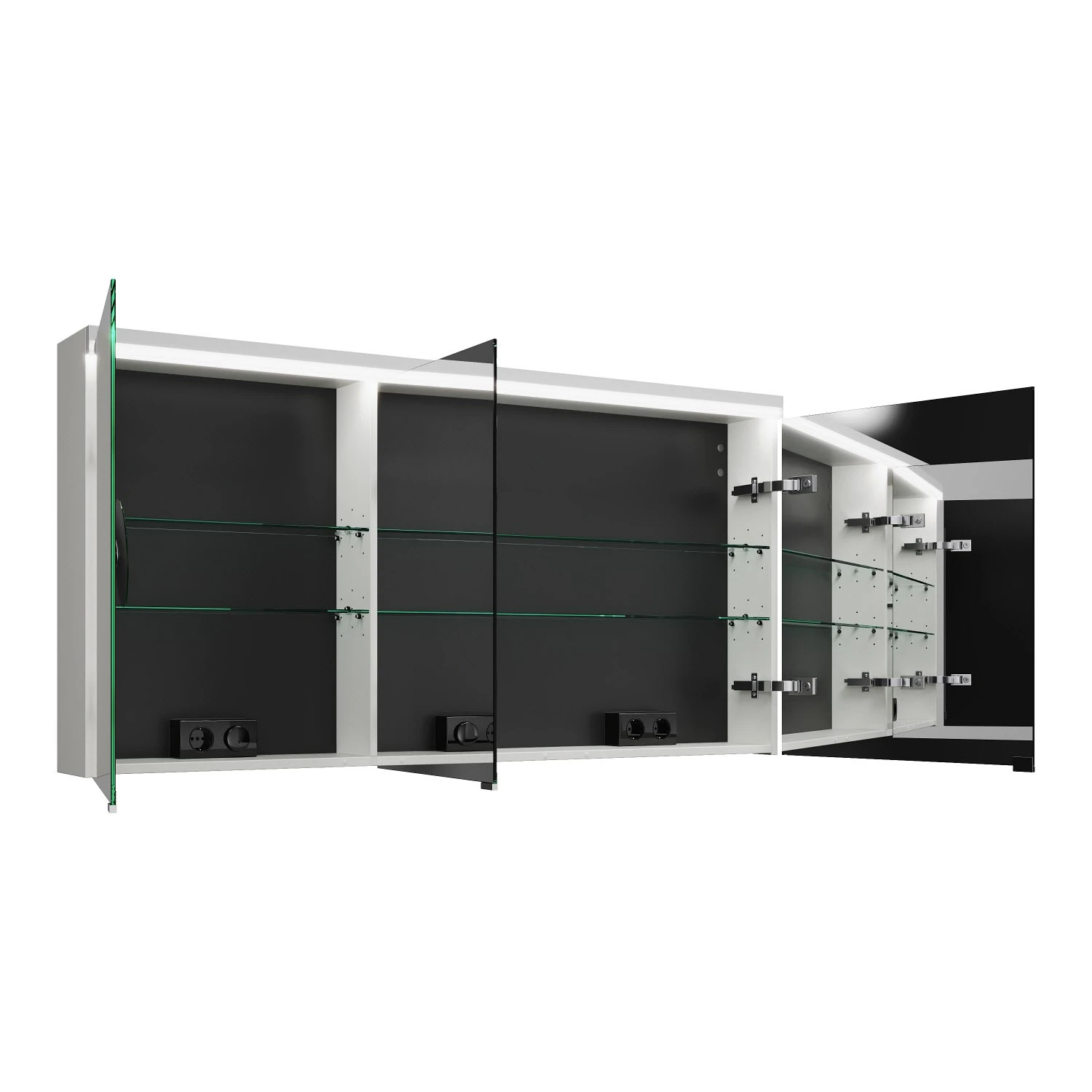 Burgbad Lin20 Spiegelschrank Mit LED-Beleuchtung, 140 Cm, 3 Spiegeltüren, Rechts, Mit Waschtischbeleuchtung 4 Burgbad Lin20 Spiegelschrank Mit LED-Beleuchtung, 140 Cm, 3 Spiegeltüren, Rechts, Mit Waschtischbeleuchtung - Image 2