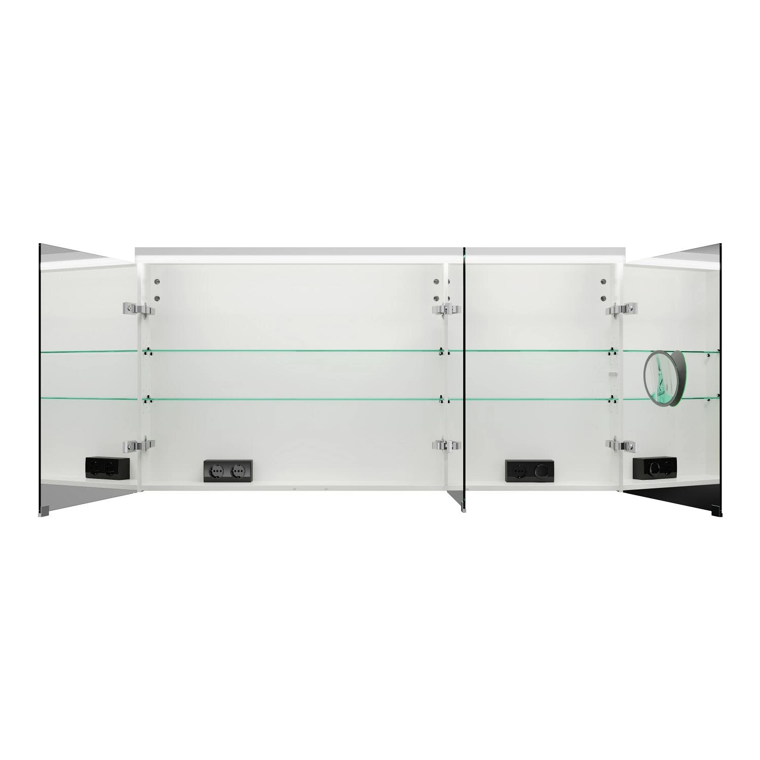 Burgbad Lin20 Spiegelschrank Mit LED-Beleuchtung, 140 Cm, 3 Spiegeltüren, Links, Mit Waschtischbeleuchtung 5 Burgbad Lin20 Spiegelschrank Mit LED-Beleuchtung, 140 Cm, 3 Spiegeltüren, Links, Mit Waschtischbeleuchtung - Image 3