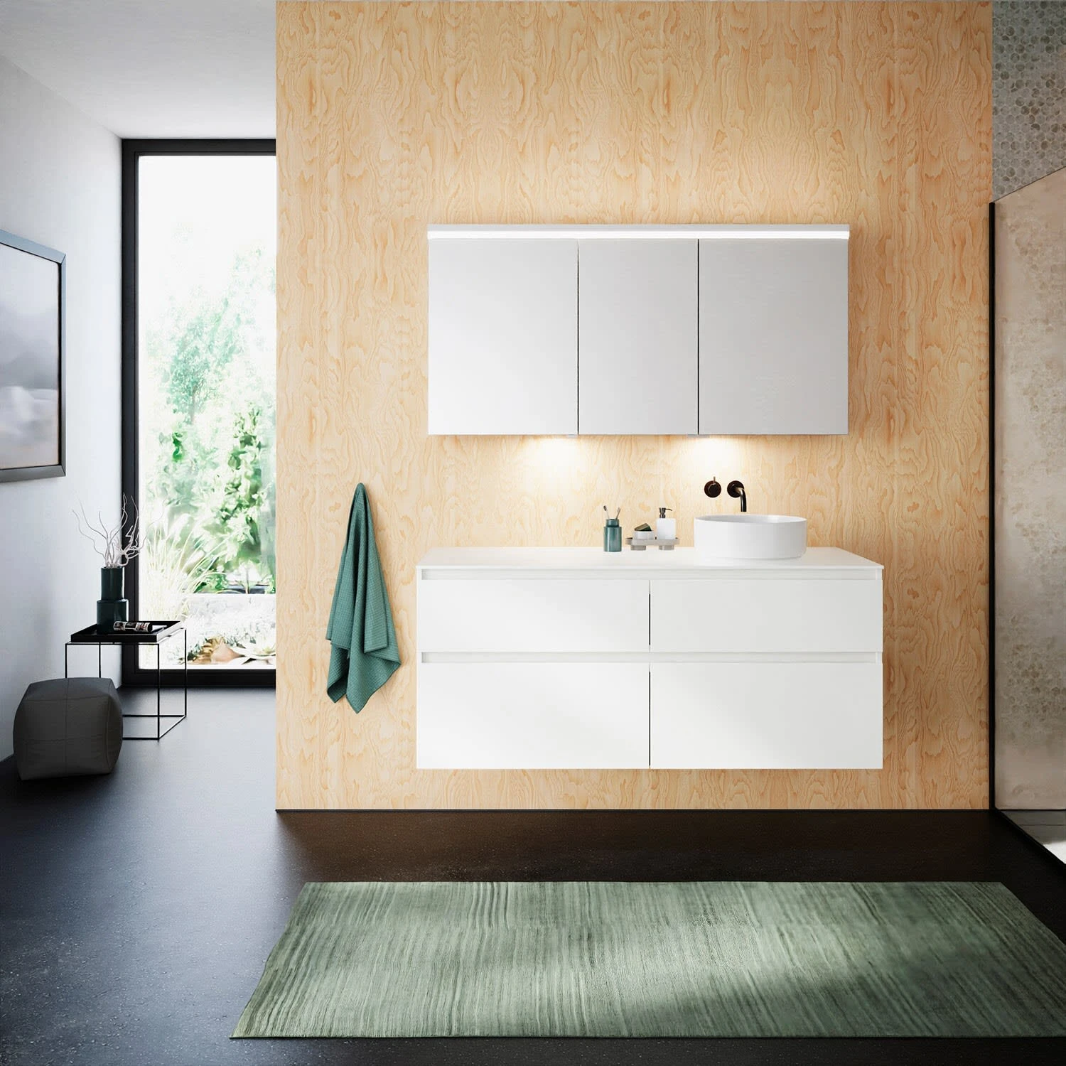 Burgbad Lin20 Spiegelschrank Mit LED-Beleuchtung, 140 Cm, 3 Spiegeltüren, Rechts, Mit Waschtischbeleuchtung 12 Burgbad Lin20 Spiegelschrank Mit LED-Beleuchtung, 140 Cm, 3 Spiegeltüren, Rechts, Mit Waschtischbeleuchtung - Image 10