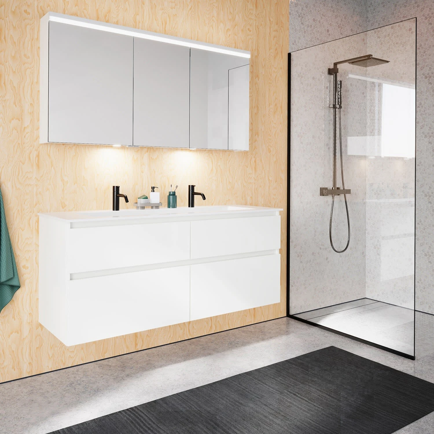 Burgbad Lin20 Spiegelschrank Mit LED-Beleuchtung, 140 Cm, 3 Spiegeltüren, Links, Mit Waschtischbeleuchtung 11 Burgbad Lin20 Spiegelschrank Mit LED-Beleuchtung, 140 Cm, 3 Spiegeltüren, Links, Mit Waschtischbeleuchtung - Image 9