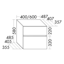 Burgbad Lin20 Unterschrank 40 Cm, 1 Auszug, 1 Schublade -Duravit Verkaufsgeschäft burgbad lin20 unterschraenke unterschrank 40 cm 10862717