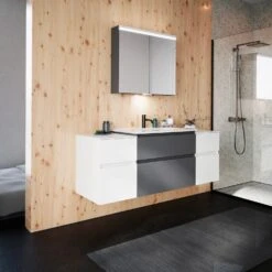 Burgbad Lin20 Unterschrank 40 Cm, 1 Auszug, 1 Schublade -Duravit Verkaufsgeschäft burgbad lin20 unterschraenke unterschrank 40 cm 10899920