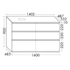 Burgbad Lin20 Waschtischunterschrank Mit Konsolenplatte 140 Cm, 6 Auszüge, Beckenausschnitt Rechts -Duravit Verkaufsgeschäft burgbad lin20 waschtischunterschrank mit konsolenplatte 140 10340972