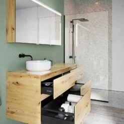 Burgbad Lin20 Waschtischunterschrank Mit Konsolenplatte 140 Cm, 4 Auszüge, Beckenausschnitt Links -Duravit Verkaufsgeschäft burgbad lin20 waschtischunterschrank mit konsolenplatte 140 10607888