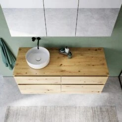 Burgbad Lin20 Waschtischunterschrank Mit Konsolenplatte 140 Cm, 4 Auszüge, Beckenausschnitt Links -Duravit Verkaufsgeschäft burgbad lin20 waschtischunterschrank mit konsolenplatte 140 10609346