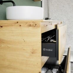 Burgbad Lin20 Waschtischunterschrank Mit Konsolenplatte 140 Cm, 4 Auszüge, Beckenausschnitt Links -Duravit Verkaufsgeschäft burgbad lin20 waschtischunterschrank mit konsolenplatte 140 10640543