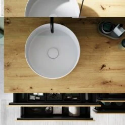 Burgbad Lin20 Waschtischunterschrank Mit Konsolenplatte 140 Cm, 4 Auszüge, Beckenausschnitt Links -Duravit Verkaufsgeschäft burgbad lin20 waschtischunterschrank mit konsolenplatte 140 10678229