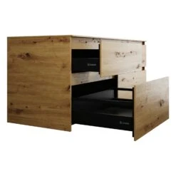 Burgbad Lin20 Waschtischunterschrank Mit Konsolenplatte 140 Cm, 4 Auszüge, Beckenausschnitt Links -Duravit Verkaufsgeschäft burgbad lin20 waschtischunterschrank mit konsolenplatte 140 10950617