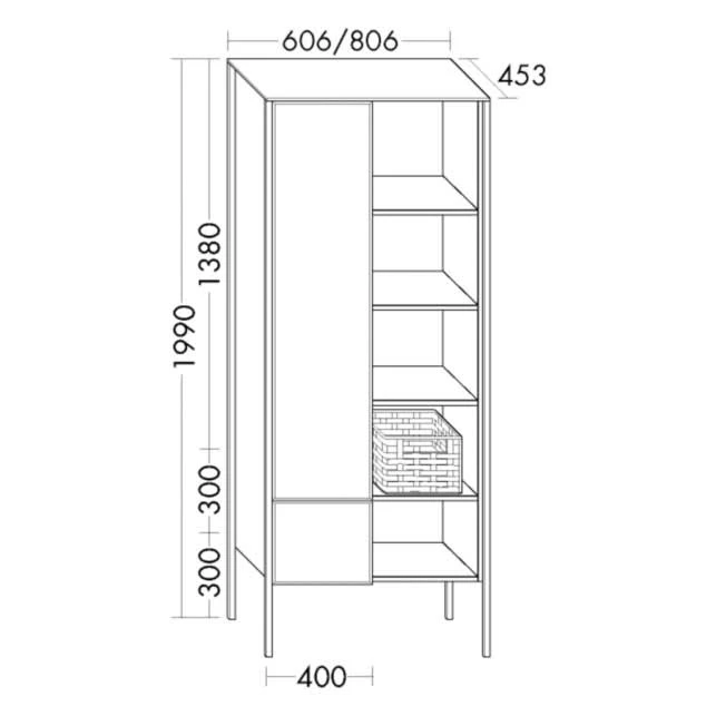 Burgbad Max Hochschrank 80,6 Cm, 1 Tür, Anschlag Rechts 6 Burgbad Max Hochschrank 80,6 Cm, 1 Tür, Anschlag Rechts - Image 4