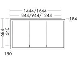 Burgbad SYS 30 Echo Spiegelschrank Mit Umlaufender LED-Beleuchtung 164 X 68 Cm
