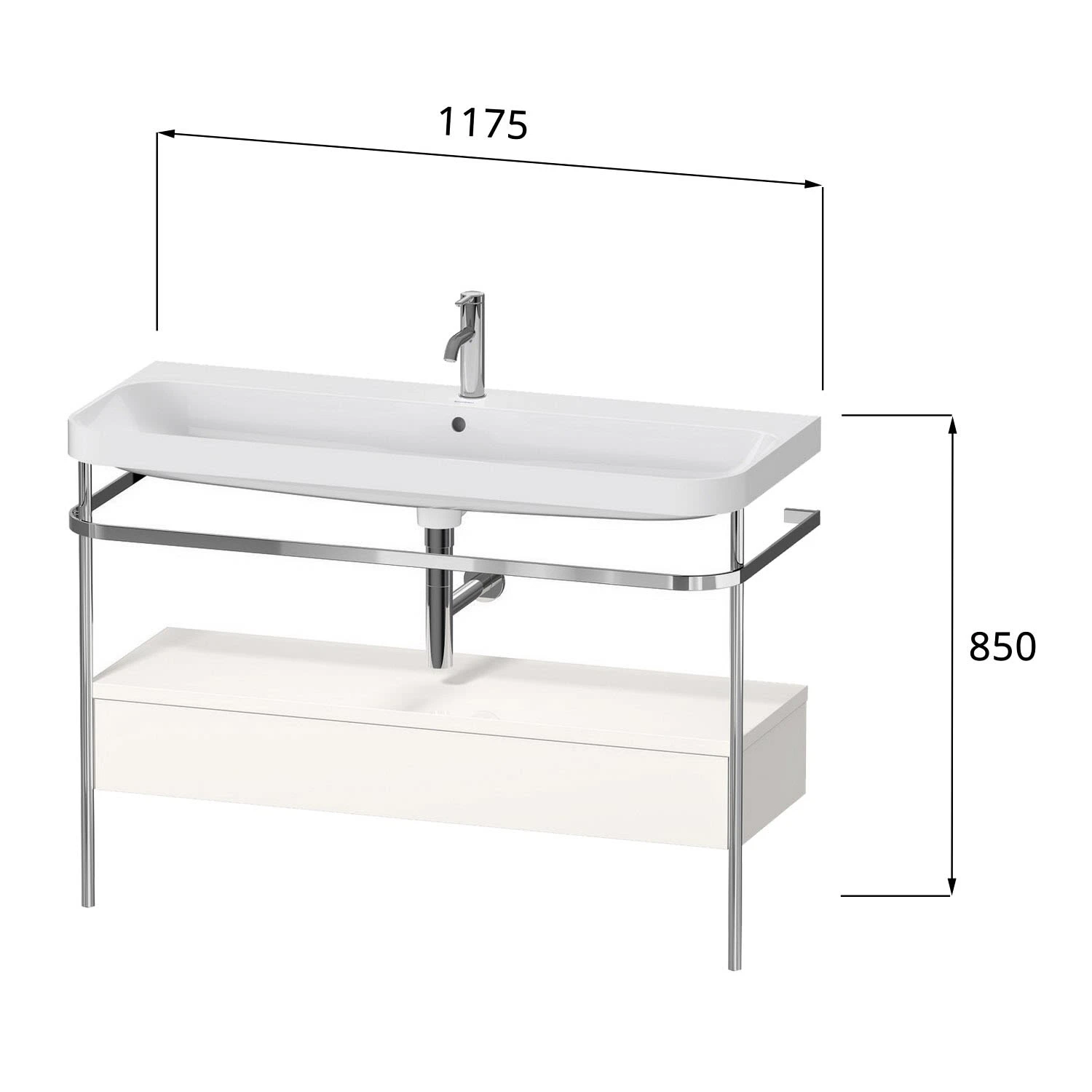 Duravit Happy D.2 Plus C-shaped Waschtisch Mit 2 Hahnlöchern, 117,5 X 49 Cm, Mit 1 Schubkasten, Mit Zusatzmodul "E" 3 Duravit Happy D.2 Plus C-shaped Waschtisch Mit 2 Hahnlöchern, 117,5 X 49 Cm, Mit 1 Schubkasten, Mit Zusatzmodul "E"