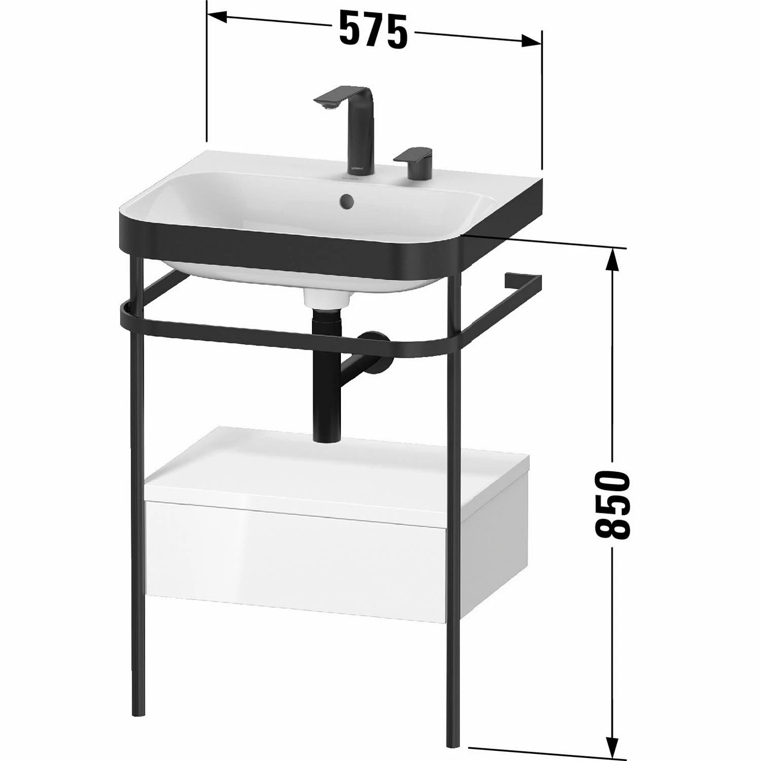 Duravit Happy D.2 Plus C-bonded Waschtisch Mit 2 Hahnlöchern, 57,5 X 49 Cm, Mit 1 Schubkasten, Mit Zusatzmodul "A" 3 Duravit Happy D.2 Plus C-bonded Waschtisch Mit 2 Hahnlöchern, 57,5 X 49 Cm, Mit 1 Schubkasten, Mit Zusatzmodul "A"