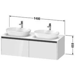 Duravit Ketho.2 Konsolenwaschtischunterbau Wandhängend, 2 Auszüge, Becken Beidseitig, 140 Cm 7 Duravit Ketho.2 Konsolenwaschtischunterbau Wandhängend, 2 Auszüge, Becken Beidseitig, 140 Cm -Duravit Verkaufsgeschäft duravit ketho 2 badmoebel konsolenwaschtischunterbauten wandhaengend 8509406