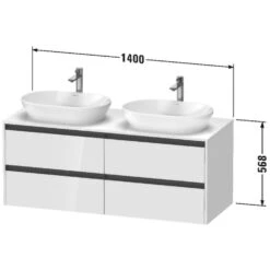 Duravit Ketho.2 Konsolenwaschtischunterbau Wandhängend, 4 Auszüge, Becken Links, 140 Cm 7 Duravit Ketho.2 Konsolenwaschtischunterbau Wandhängend, 4 Auszüge, Becken Links, 140 Cm -Duravit Verkaufsgeschäft duravit ketho 2 badmoebel konsolenwaschtischunterbauten wandhaengend 8509856