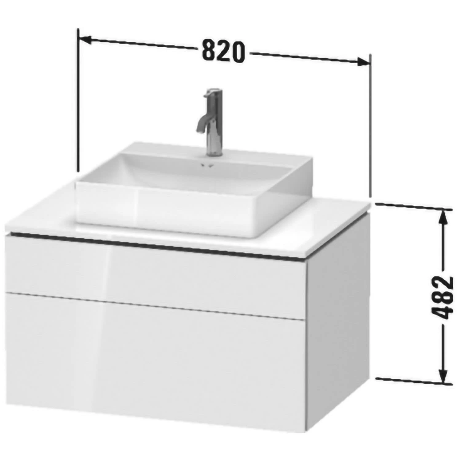 Duravit L-Cube Konsolenwaschtischunterbau Mit 2 Auszügen, 82 X 55 Cm 4 Duravit L-Cube Konsolenwaschtischunterbau Mit 2 Auszügen, 82 X 55 Cm - Image 2