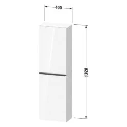 Duravit D-Neo Halbhochschrank 40 X 132 Cm, 1 Tür Anschlag Rechts, Griff Diamantschwarz