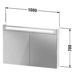 Duravit No. 1 Spiegelschrank 100 X 70 Cm, 2 Türen -Duravit Verkaufsgeschäft duravit no 1 badmoebel spiegelschrank 100 10540058