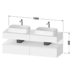 Duravit Qatego Konsolenwaschtischunterbau Mit Zwei Ausschnitten 160 X 60 Cm, 4 Auszüge, Mit LED Beleuchtung 13 Duravit Qatego Konsolenwaschtischunterbau Mit Zwei Ausschnitten 160 X 60 Cm, 4 Auszüge, Mit LED Beleuchtung -Duravit Verkaufsgeschäft duravit qatego badmoebel waschtischunterbauten konsolenwaschtischunterbau mit 12048728