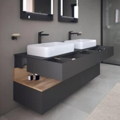 Duravit Qatego Konsolenwaschtischunterbau Mit Zwei Ausschnitten 160 X 60 Cm, 4 Auszüge, Mit LED Beleuchtung 14 Duravit Qatego Konsolenwaschtischunterbau Mit Zwei Ausschnitten 160 X 60 Cm, 4 Auszüge, Mit LED Beleuchtung -Duravit Verkaufsgeschäft duravit qatego badmoebel waschtischunterbauten konsolenwaschtischunterbau mit 12139733