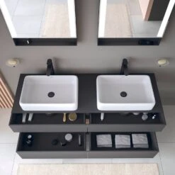 Duravit Qatego Konsolenwaschtischunterbau Mit Zwei Ausschnitten 160 X 60 Cm, 4 Auszüge, Mit LED Beleuchtung 16 Duravit Qatego Konsolenwaschtischunterbau Mit Zwei Ausschnitten 160 X 60 Cm, 4 Auszüge, Mit LED Beleuchtung -Duravit Verkaufsgeschäft duravit qatego badmoebel waschtischunterbauten konsolenwaschtischunterbau mit 12152858