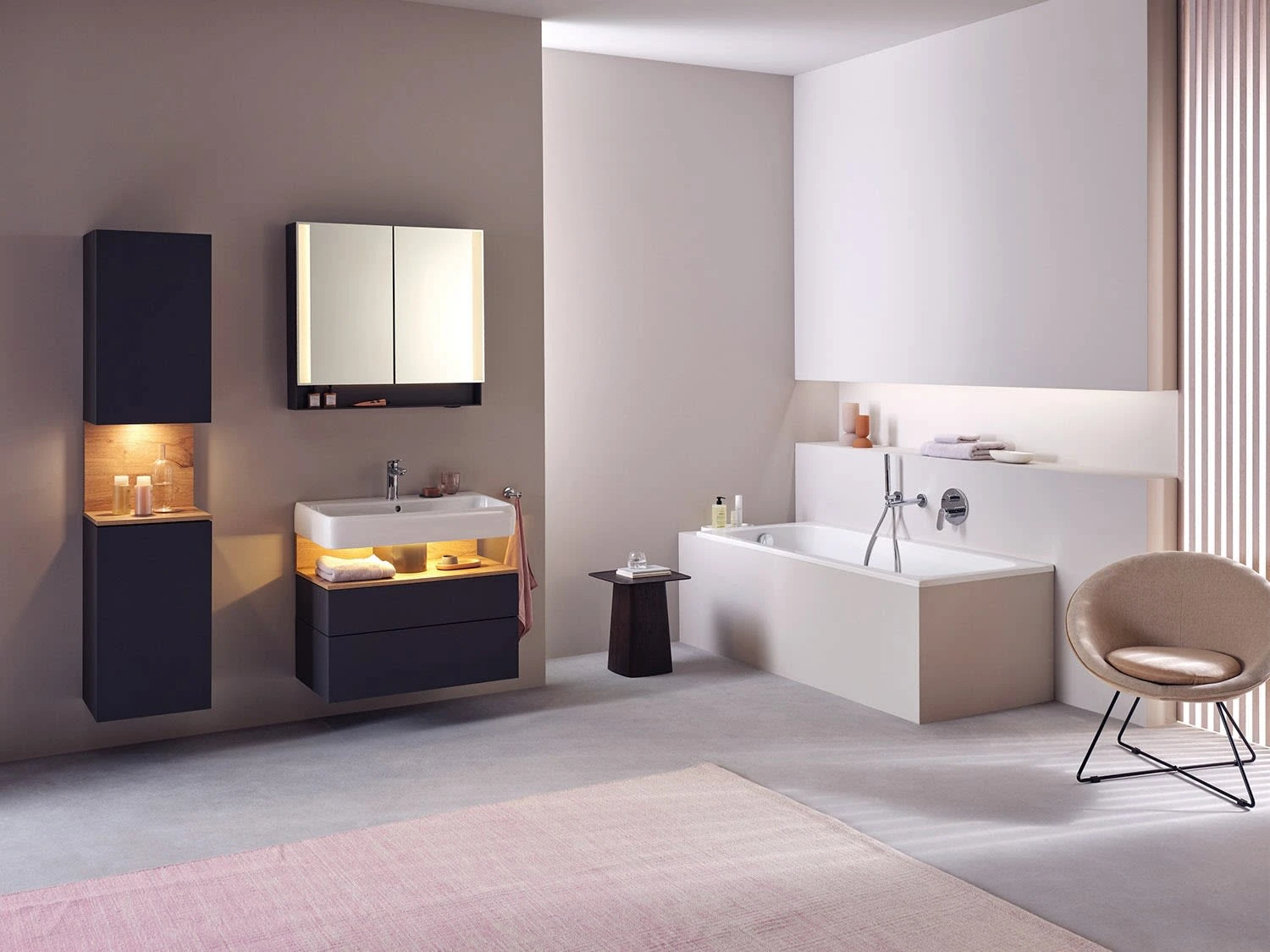 Duravit Qatego Konsolenwaschtischunterbau Mit Zwei Ausschnitten 160 X 60 Cm, 4 Auszüge, Mit LED Beleuchtung 11 Duravit Qatego Konsolenwaschtischunterbau Mit Zwei Ausschnitten 160 X 60 Cm, 4 Auszüge, Mit LED Beleuchtung - Image 9