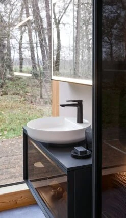 Duravit Vitrium Konsolenwaschtischunterbau Mit Ausschnitt 100 X 45,9 Cm, Mit Glasfront, Griff Graphit, Mit LED Licht -Duravit Verkaufsgeschäft duravit vitrium badmoebel konsolenwaschtischunterbauten mit ausschnitt 12321470