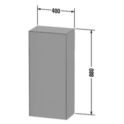 Duravit White Tulip Halbhochschrank 40 X 88 Cm, Mit 1 Tür, Anschlag Links, Grifflos