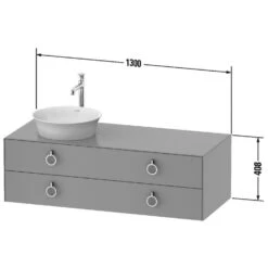 Duravit White Tulip Konsolenwaschtischunterbau Mit Ausschnitt Rechts 130 X 40,8 Cm, 2 Auszüge Mit Griffen, Mit LED-Licht 11 Duravit White Tulip Konsolenwaschtischunterbau Mit Ausschnitt Rechts 130 X 40,8 Cm, 2 Auszüge Mit Griffen, Mit LED-Licht -Duravit Verkaufsgeschäft duravit white tulip badmoebel waschtischunterbauten konsolenwaschtischunterbau 8491291