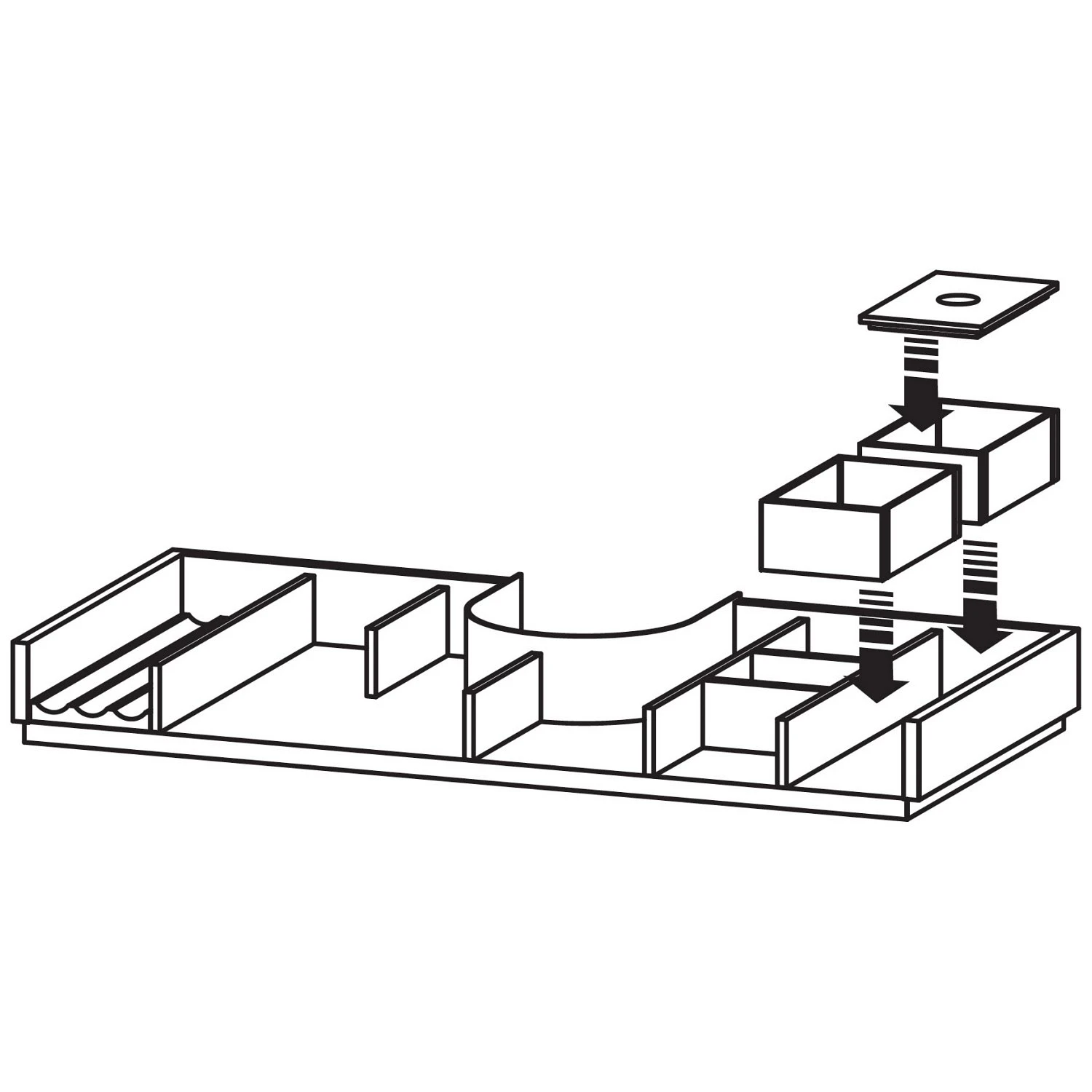 Duravit XViu Waschtischunterbau 120 Cm, Mit 2 Auszügen, Ausschnitt Mittig, Mit Zusatzmodul "E" 3 Duravit XViu Waschtischunterbau 120 Cm, Mit 2 Auszügen, Ausschnitt Mittig, Mit Zusatzmodul "E"