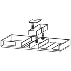 Duravit XViu Waschtischunterbau 140 Cm, Mit 4 Auszügen, Ausschnitt Links, Mit Zusatzmodul "D"
