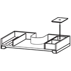 Duravit XViu Waschtischunterbau 140 Cm, Mit 4 Auszügen, 2 Ausschnitte, Mit Zusatzmodul "B"