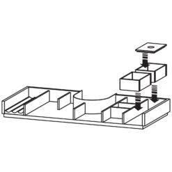 Duravit XViu Waschtischunterbau 160 Cm, Mit 4 Auszügen, 2 Ausschnitte, Mit Zusatzmodul "F"