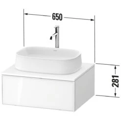 Duravit Zencha Konsolenwaschtischunterbau Mit Ausschnitt Mittig 65 X 28,1 Cm, 1 Auszug -Duravit Verkaufsgeschäft duravit zencha badmoebel waschtischunterbauten konsolenwaschtischunterbau mit 8640475