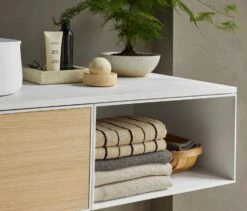 Duravit Zencha Konsolenwaschtischunterbau Mit Ausschnitt Links 130 X 28,1 Cm, 1 Auszug Und 1 Offenes Fach, Mit Zusatzmodul "K" -Duravit Verkaufsgeschäft duravit zencha badmoebel waschtischunterbauten konsolenwaschtischunterbau mit 8659393