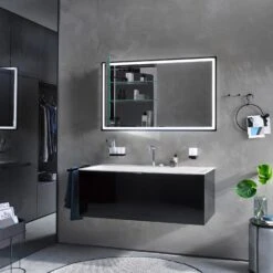 Emco Prime Black LED-Lichtspiegelschrank 60 Cm, 2 Türen, Unterputzmodell 16 Emco Prime Black LED-Lichtspiegelschrank 60 Cm, 2 Türen, Unterputzmodell -Duravit Verkaufsgeschäft emco spiegelschraenke prime black mit lichtpaket 9125516