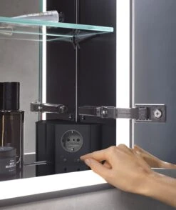 Emco Prime Black LED-Lichtspiegelschrank 60 Cm, 2 Türen, Unterputzmodell 22 Emco Prime Black LED-Lichtspiegelschrank 60 Cm, 2 Türen, Unterputzmodell -Duravit Verkaufsgeschäft emco spiegelschraenke prime black mit lichtpaket 9125804