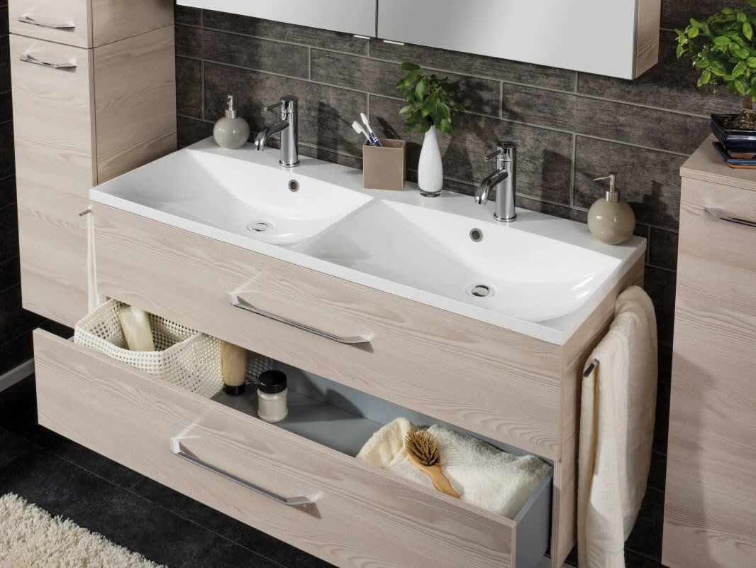 Fackelmann B.clever Doppelwaschtischset 120 Cm 7 Fackelmann B.clever Doppelwaschtischset 120 Cm - Image 5