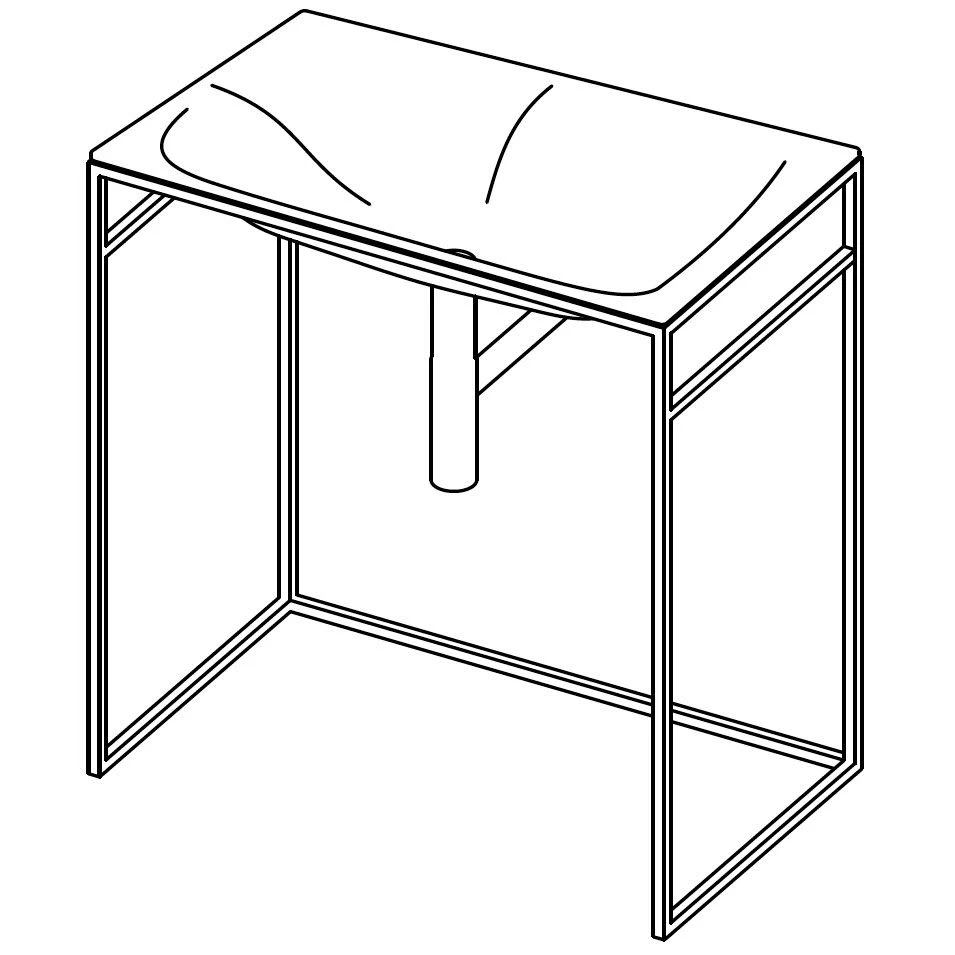 Bette Lux Shape Rahmengestell Für Waschtisch A171 3 Bette Lux Shape Rahmengestell Für Waschtisch A171