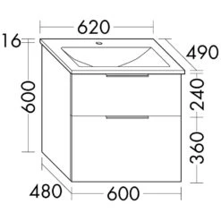 Burgbad Eqio Waschtischkombination Mit Mineralguss-Waschtisch 62 Cm, Mit Stangengriff P95 -Duravit Verkaufsgeschäft hersteller burgbad eqio waschtischkombinatione mineralguss waschtische 1437281