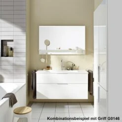 Burgbad Eqio Waschtischkombination Mit Mineralguss-Waschtisch 62 Cm, Mit Stangengriff P95 -Duravit Verkaufsgeschäft hersteller burgbad eqio waschtischkombinatione mineralguss waschtische 1501067