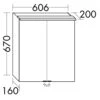 Burgbad Yumo Spiegelschrank Mit Horizontaler LED-Beleuchtung Und Waschtischbeleuchtung 60 Cm