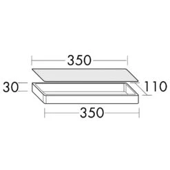 Burgbad Wandablage Inkl. Halterung 35 Cm