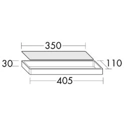 Burgbad Wandablage Inkl. Halterung 40,5 Cm