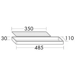 Burgbad Wandablage Inkl. Halterung 48,5 Cm
