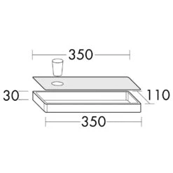 Burgbad Wandablage Inkl. Halterung Und Becherhalter 35 Cm