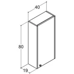 Dansani Play Oberschrank Mit 1 Tür, Anschlag Rechts, Mit Knopfgriff, 40 Cm -Duravit Verkaufsgeschäft hersteller dansani play hoch und seitenschraenke 3564932