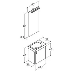 Dansani Play Möbelset Inkl. Spiegel Und Waschtischunterschrank Mit 1 Tür, 41 Cm 9 Dansani Play Möbelset Inkl. Spiegel Und Waschtischunterschrank Mit 1 Tür, 41 Cm -Duravit Verkaufsgeschäft hersteller dansani play moebel sets mit 3564431