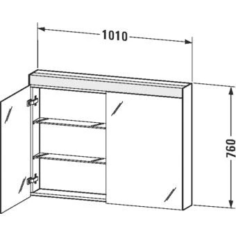 Duravit Licht Und Spiegel Spiegelschrank 101 X 76 Cm Better-Version 6 Duravit Licht Und Spiegel Spiegelschrank 101 X 76 Cm Better-Version - Image 4